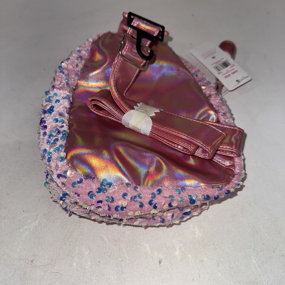 Justice Preowned Girls Mini Backpack/Silver Sparkle - Picture 2 of 4